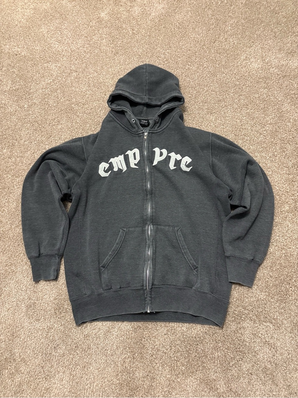 Y2K Empyre Zip Up Graphic Hoodie